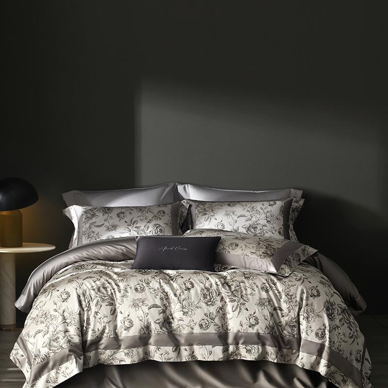 

Svetanya 80S Egyptian Cotton Bedding Set Jacquard King Queen Full Size Sheet Comforter Cover Pillowcase Bed Linens Underwear Flat Sheet Style&Queen 200x230cm