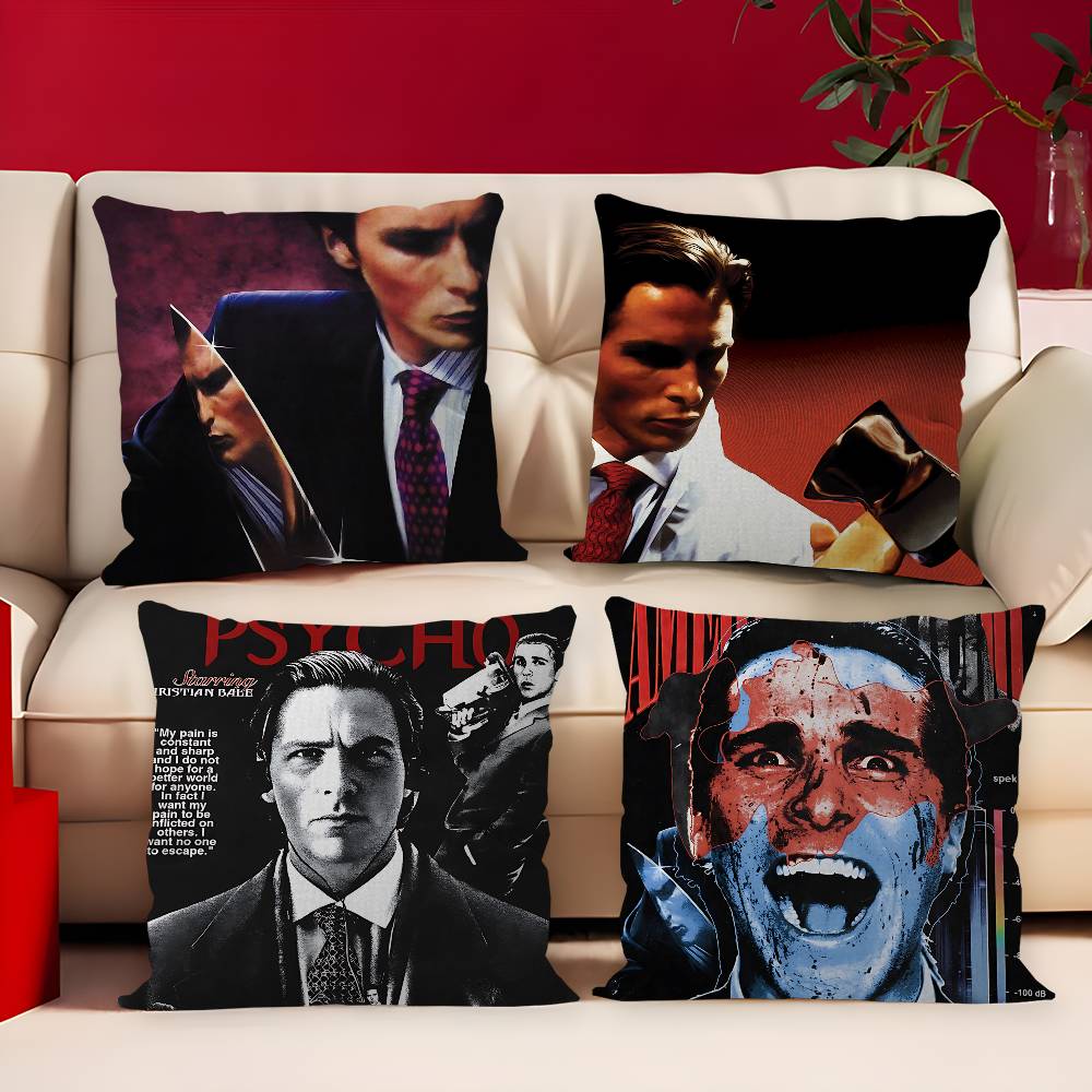 Classic A-American P-Psycho Thriller Movie Maple Design Cushion Cover Happy Autumn Harvest Decor Holiday Decorati Pillow Cover