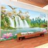 Photo Wallpaper 3d Stereo Waterfall Lake Lotus Landscape Mural Living Room Tv Sofa Bedroom Home Decor