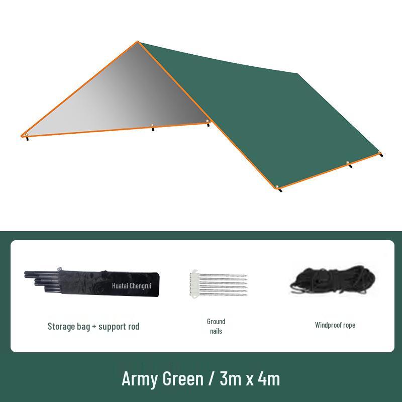 Portable Outdoor Sunshade Rainproof Tent Tarp for Camping and Beach