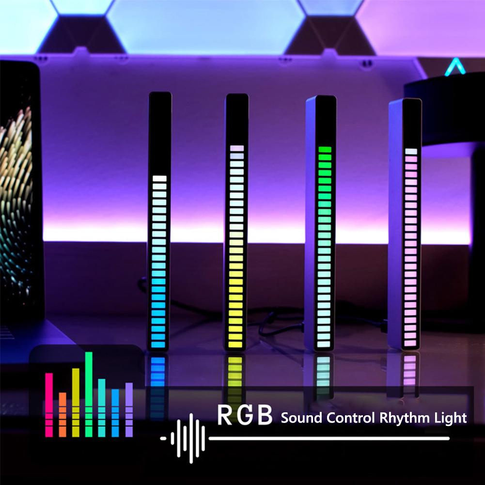 

Перезаряжаемая звуковая панель с цветным светом RGB 32LED (черный) -
