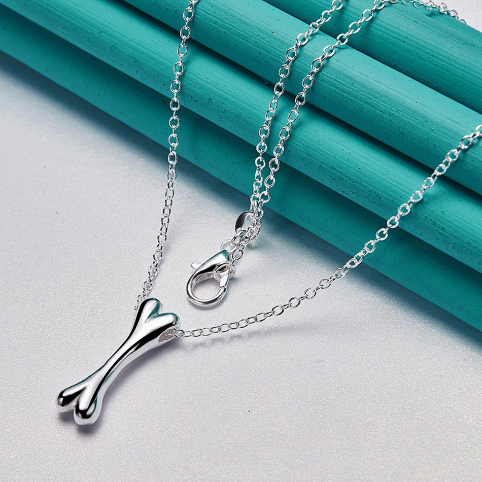 

Ожерелье с подвеской из стерлингового серебра 925 пробы для женщин, модные ювелирные изделия для свадьбы и помолвки 45cm