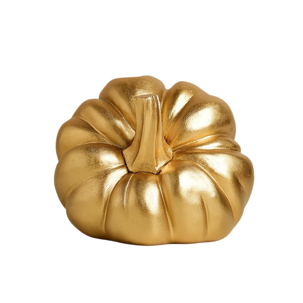 Vintage Halloween Pumpkin Figurine – Resin Decorative Ornament For Holiday And Home Display