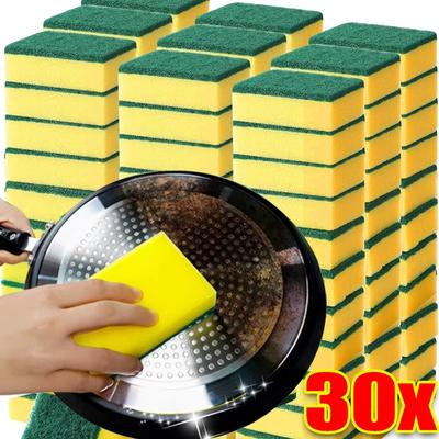 Doppelseitiger Küchen-Geschirrspülschwamm, weich, saugfähig, Reinigungsschwamm, Teller, Topf, Rostschwämme, Tücher, Haushaltsreinigungsbürste, Großhandel