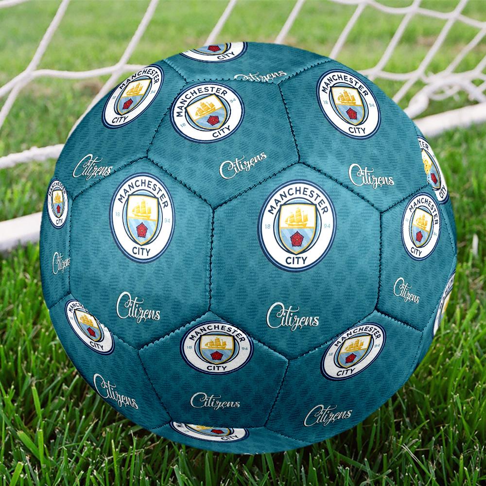 Manchester City teamSoccer Ball Colorful All Ages Machine Stitched PVC Competition Ready Durable High-Bounce