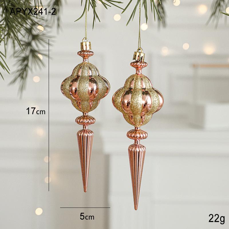 Christmas Decorations Party Plating Tree Pendants Rose Gold Sequins Conch Accessories Pentagram Small Gifts Pendants Supplies