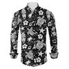 Men's Clothing Long Sleeve Hawaiian Shirt for Men Casual Button Down Shirts for Men Lightweight Floral Design