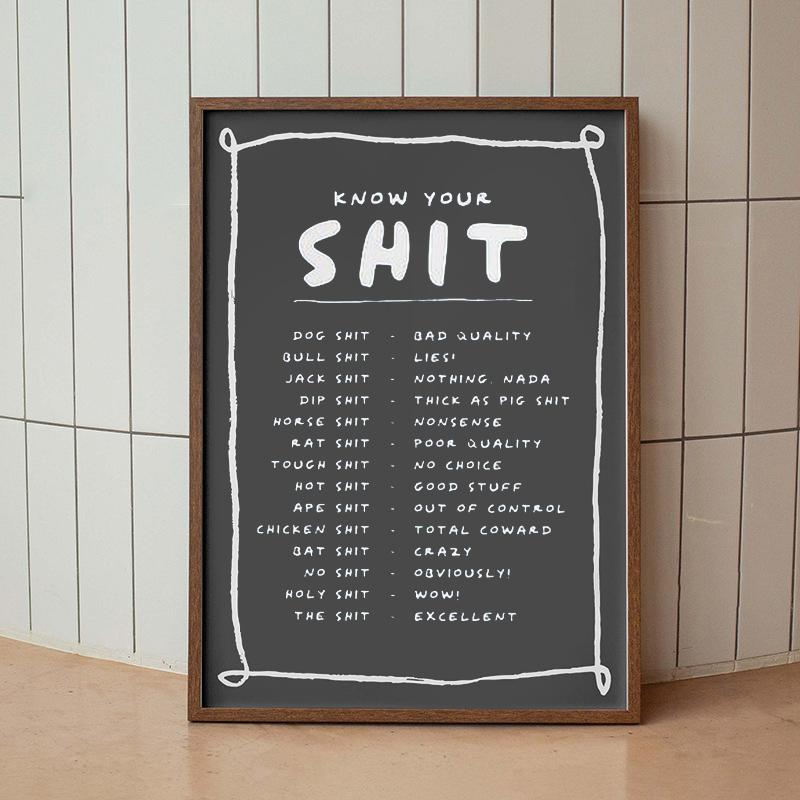 30 būdų pasakyti Fvck Spausdintas plakatas Juodas ir kreminės spalvos Sienų meno spaudiniai Tapyba Miegamojo Namų Svetainės Dekoravimas