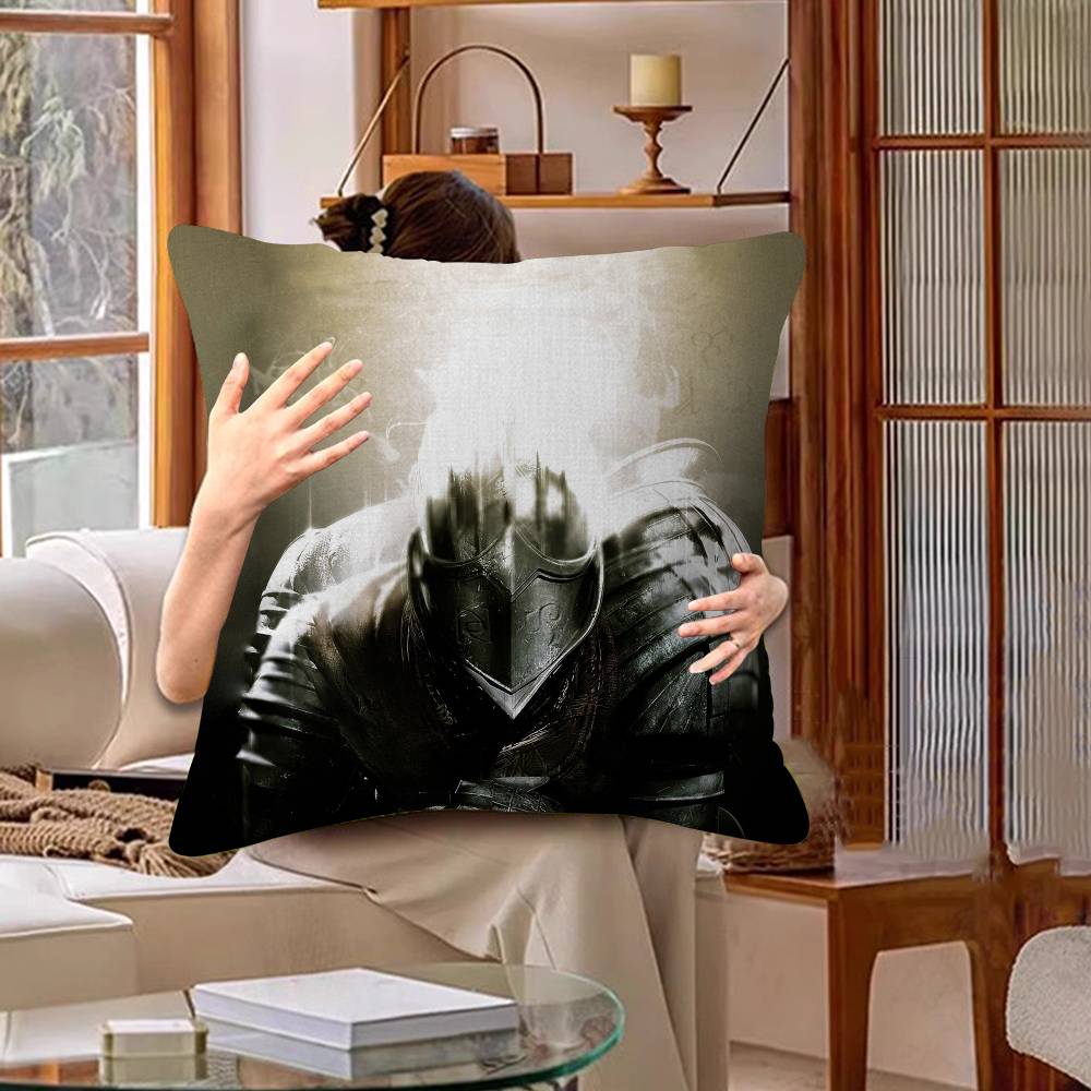 Classic Game Dark Souls Cushion Cover Car Throw Pillow Case For Sofa Car Christmas Gift 40x40cm 45x45cm