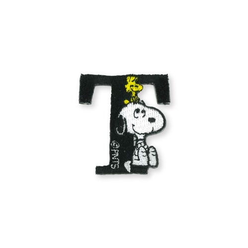 

KIYOHARA Seal & Iron-on Dual Use Type Initial Patch Snoopy T W39mm x H42mm RIO-SNIW