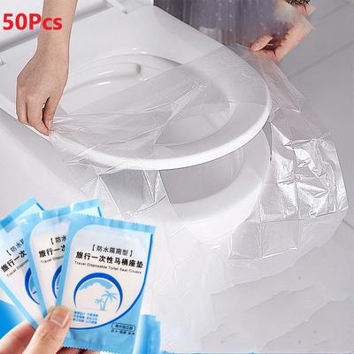 Waterproof Toilet Cover White Anti Bacterium Non Slip Compact