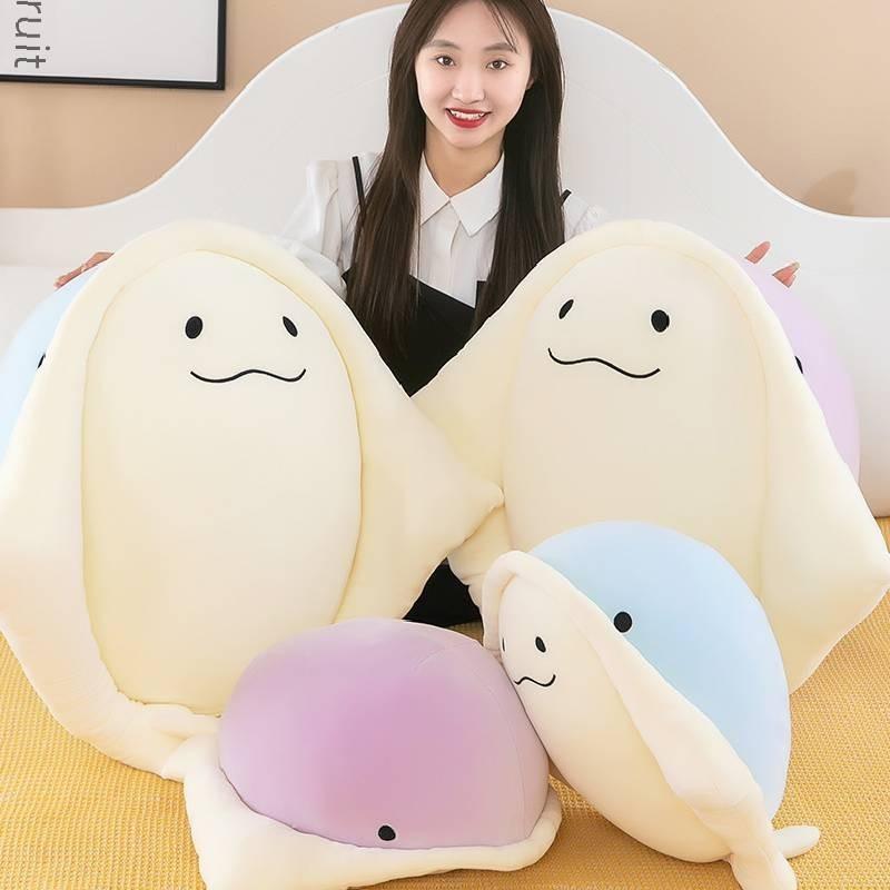 Adorable Plush Stingray Toy With Soft Pp Cotton And Cute Design Available In Blue And Purple