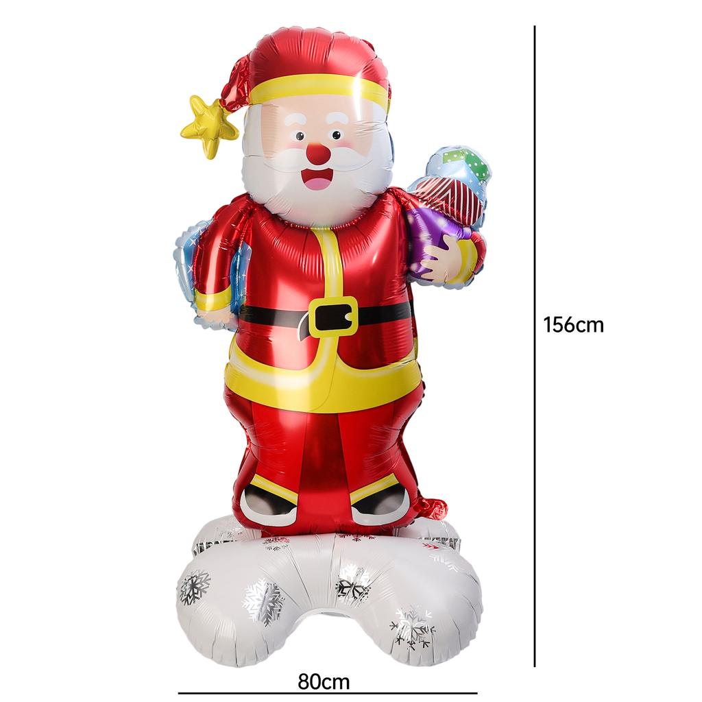 3D Standing Christmas Tree Cookie House Gingerbread Man Santa Claus Xmas Party Decoration Aluminum Film Balloons Props Gifts