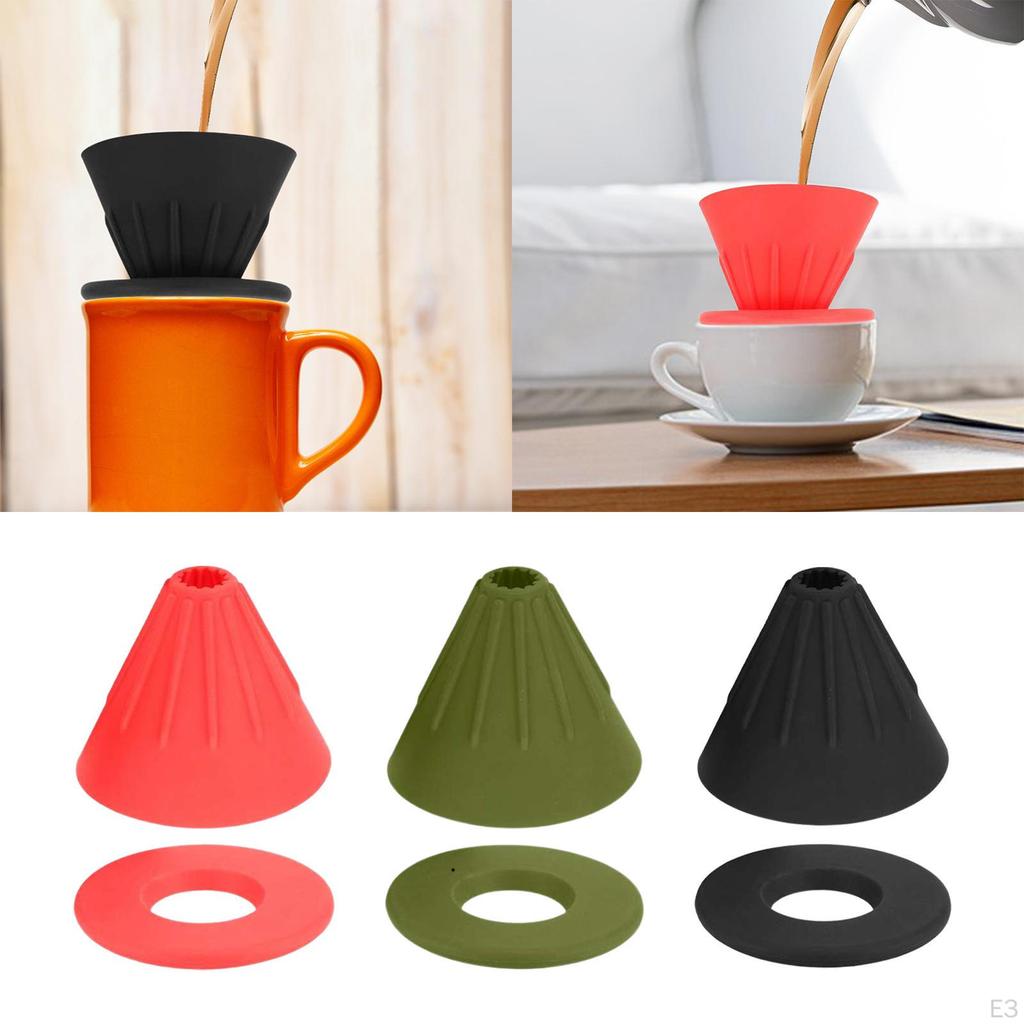 Coffee Cup, Pour Over Maker, Pedal Shape Removable Paperless, Easy to Clean Cone Brewer,