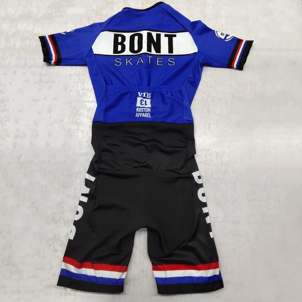 BONT Racing Skinsuit Men’s Speed Inline Roller Skate Skinsuit Fast Skating Triathlon Clothing Ciclismo Skating Jumpsuit Cycling