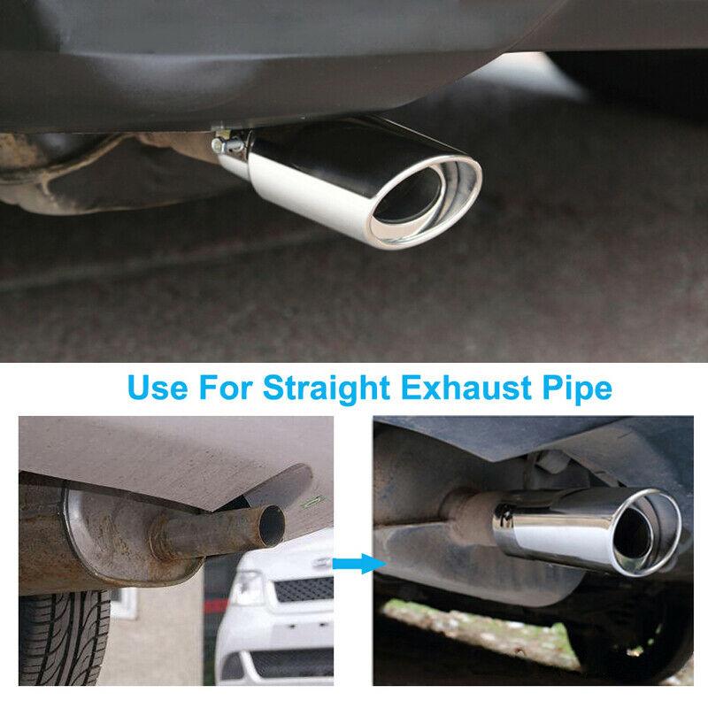 DSYCAR 1Pcs Universal Stainless Steel Car Exhaust Tail Muffler Tip Pipe for Car-styling Decoration DIY Accessories