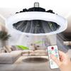 LED Fan Light with Remote Dimming And Wind Speed Control, Silent Fan Light, Ultra-thin E27 Screw Mouth Dormitory Fan Light