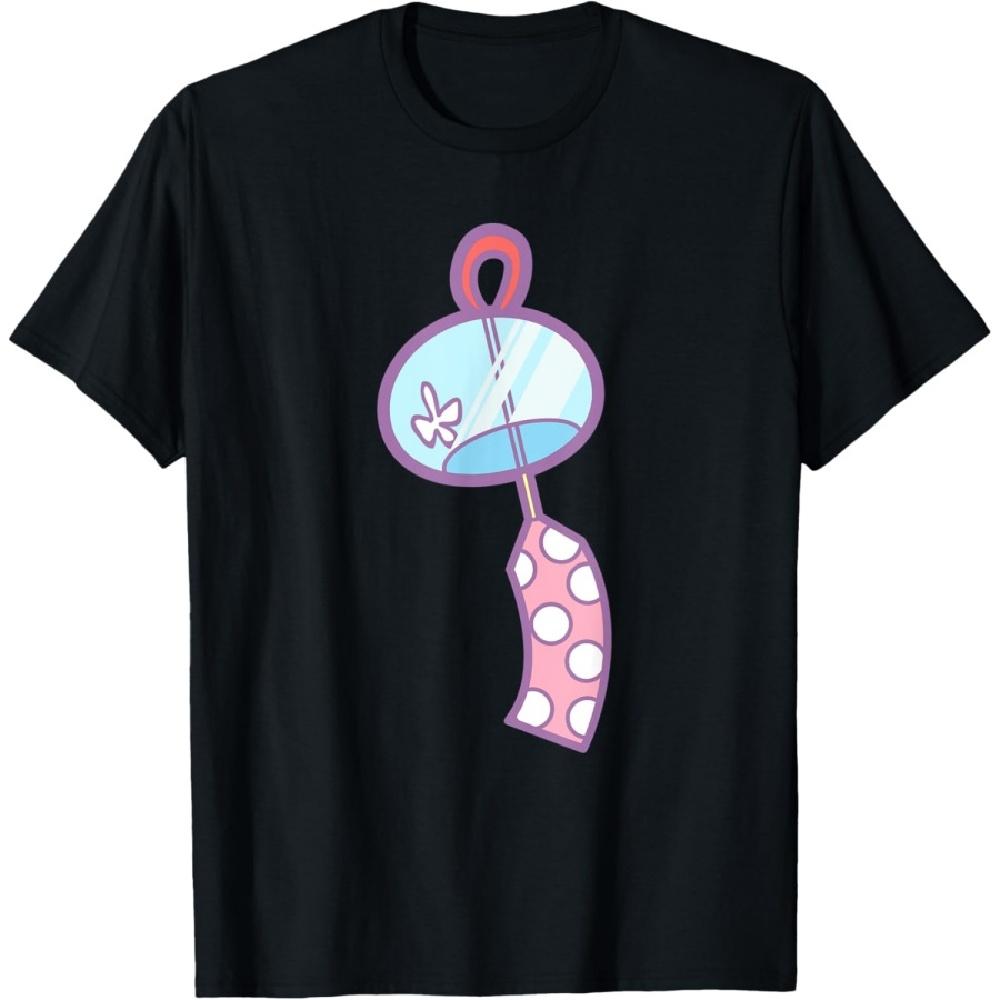 Японский колокольчик фурин, графическая футболка XXXXXL чёрный