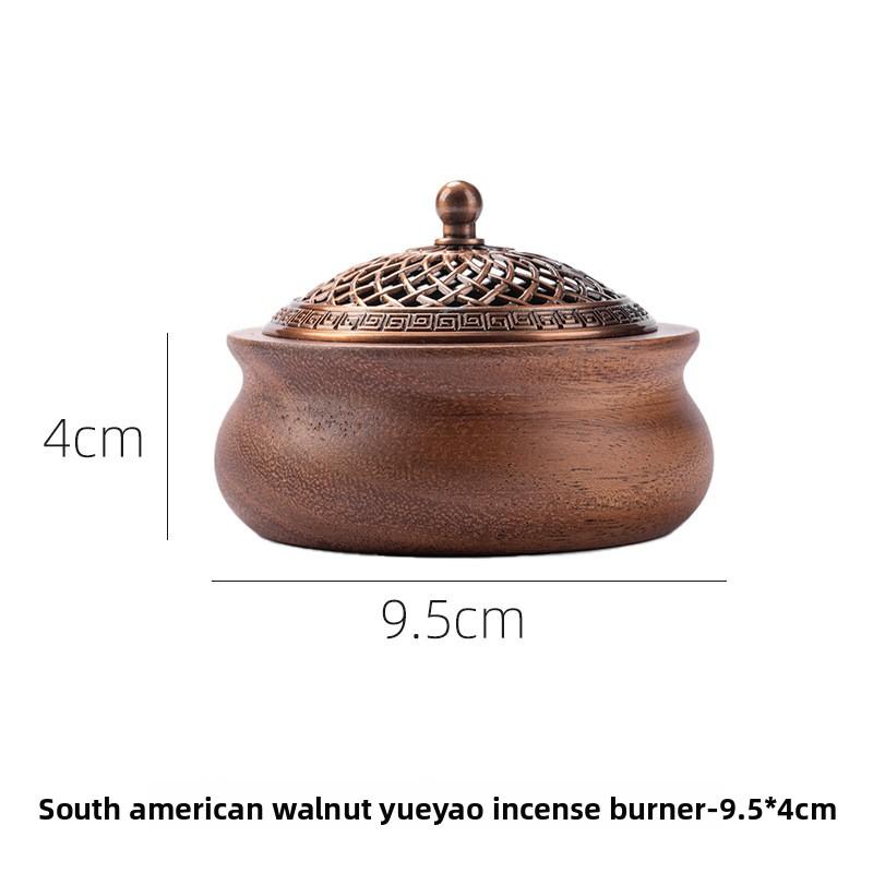 

Для благовоний из массива ореха, китайский винтажный домашний поднос для сандалового дерева, креативная аромалампа