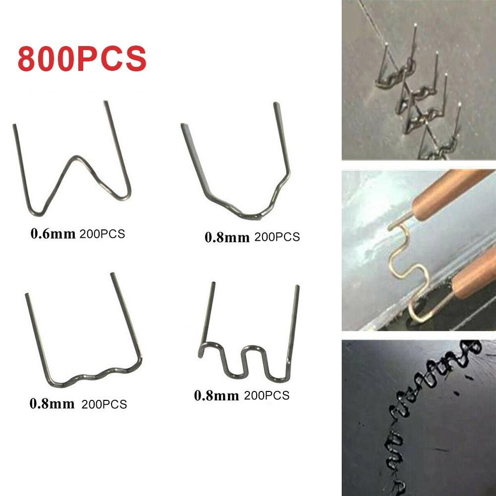 0.6M Type Welding Nail*200pcs Efficient 800PCS Hot Stapler Staples for Car Bumper Plastic Welding 4 Sizes Included