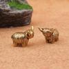 Solid Brass Highland Cow Figurine With Fine Craft Retro Appearance For Home Desk Decoration Small Gift