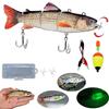 NORVIA Leurres de Pêche Électriques Wobbler Multi-Articulé Swimbait Rechargeable par USB Leurre Robotique Appâts Durs Artificiels Accessoires de Pêche
