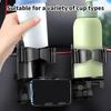 Back Seat Cup Holder Car Seat Headrest Hooks with Foldable Phone Holder Anti-Slip Organizer Storage for Commute Daily Drive Road
