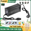 60V 5A 8A 10A 12A 15A 20A Lithium Battery Charger for Lifepo4 16S 17S 19S 20S Smart Fast Charger Phosphate Battery Charging Pack