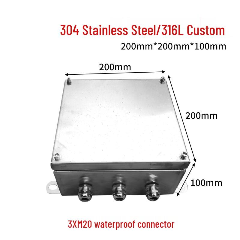 304 Stainless Steel Weatherproof Junction Box with UK Terminal, 316 Protection.
