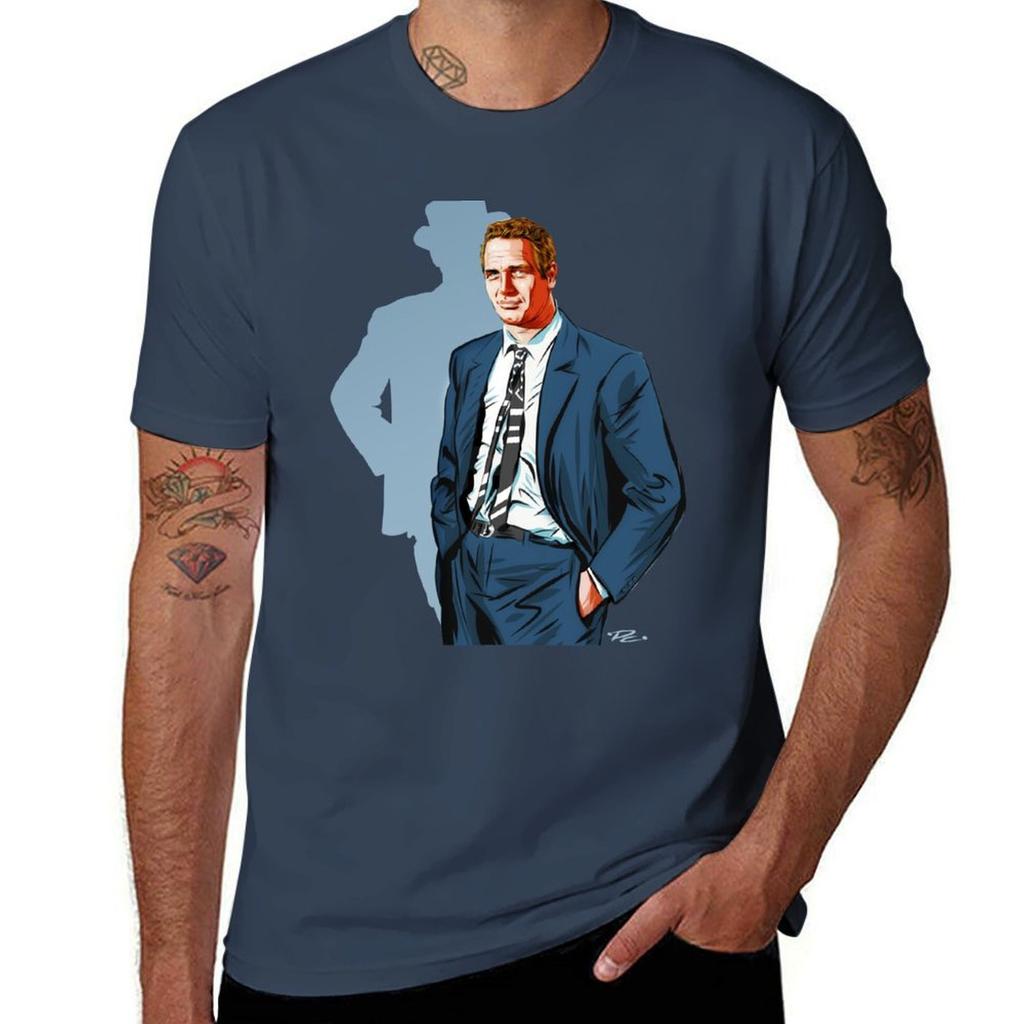 Paul NewUnisex An illustration by Paul Cemmick TShirt Stain Resistant Casual Tee
