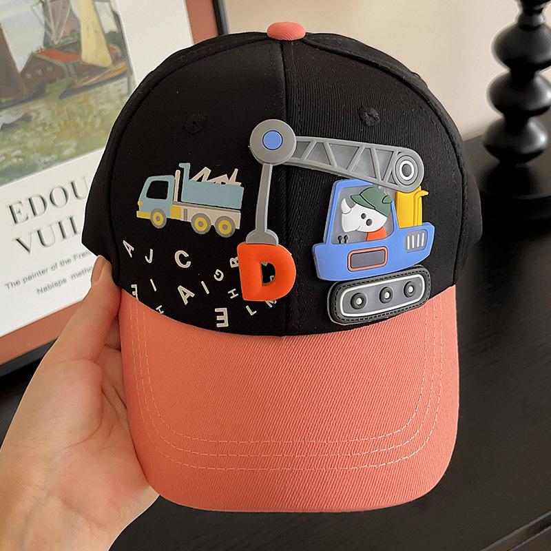 Kids' Cartoon Crane Baseball Cap - Cute Korean Style for Spring & Summer