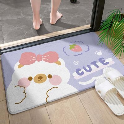 Cartoon Cute Door Mat Toilet Bathroom Door Absorbent Non-slip Foot Mat Door Mat Bedroom Entry Carpet