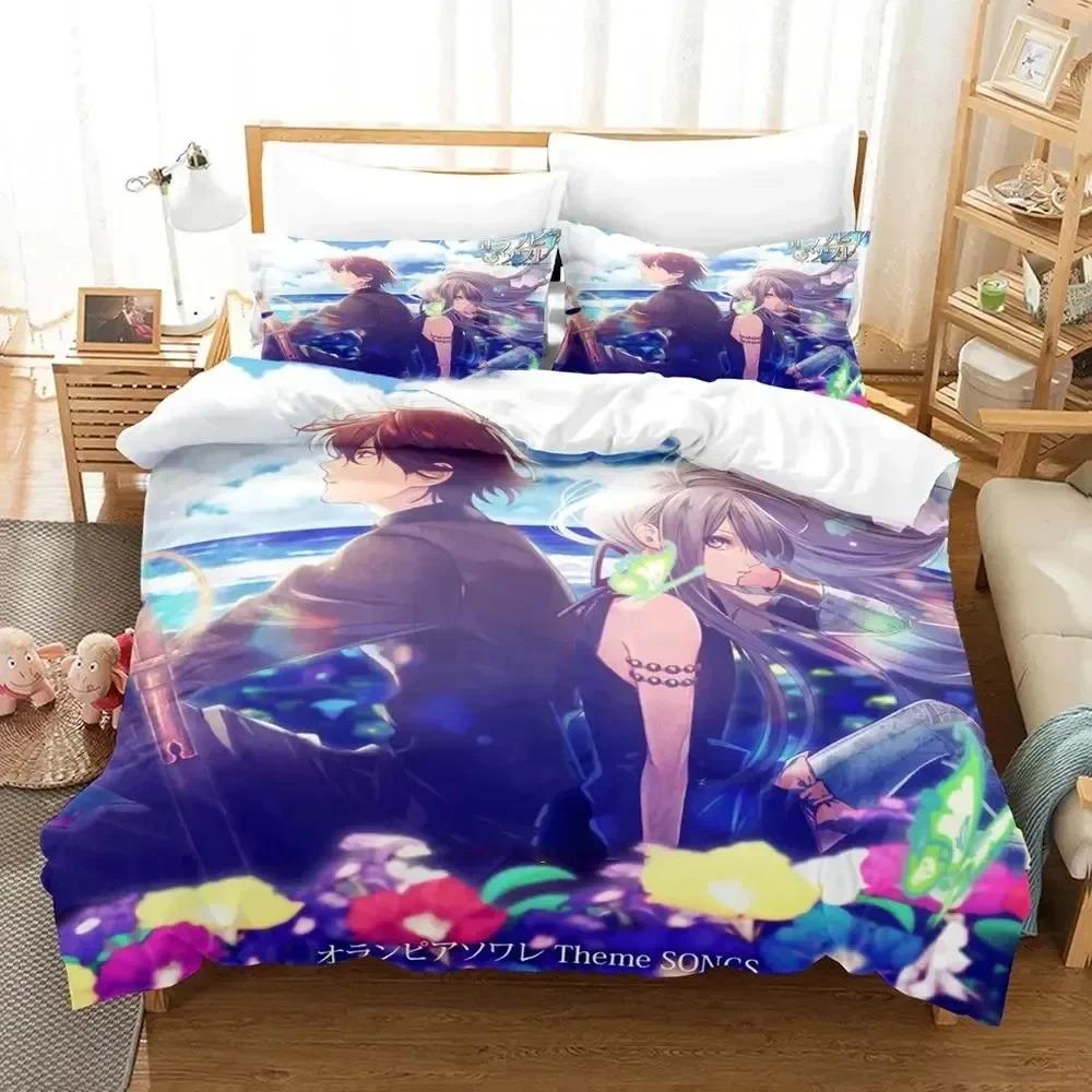 Anime Olympia Soiree Bedding Set Duvet Cover Bed Set Quilt Cover Pillowcase Comforter King Queen Size Boys Adult Bedding Set