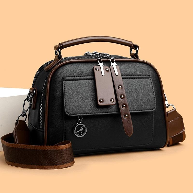 Women s Trendy Handbag Multi-Compartment Roomy Capacity Tote Bag Stylish Handheld Single Shoulder Bag for Daily Work Travel чёрный 7190₽