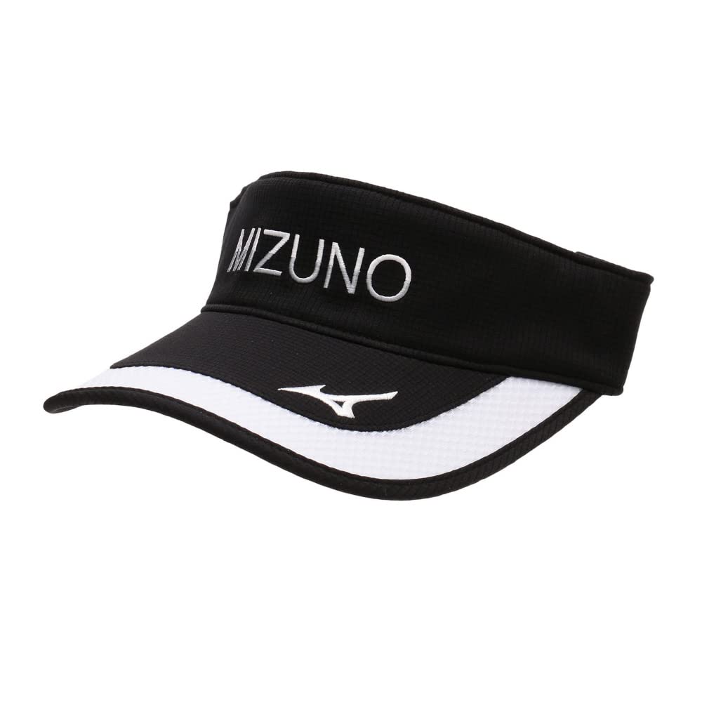 Mizuno E2MWA222 Logo Visor with Deodorizing Tape and Adjustable Free Size Women's Elastic, Black,