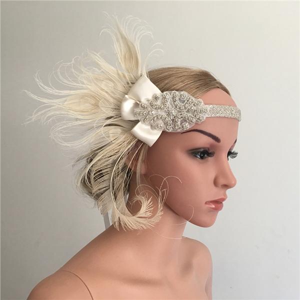 Buy 1Pcs Wedding Feather Headdress 
