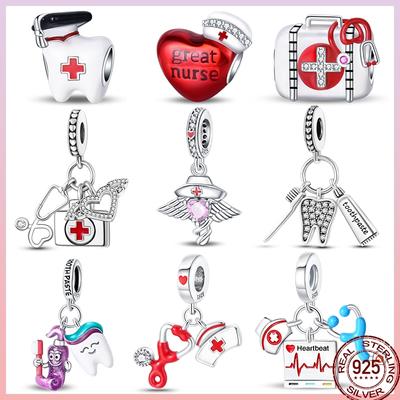 Kupfer Glänzend Zirkonia Professionelles Zahnärztliches Abschlussgeschenk Perlenanhänger Für Pan Original Armband DIY Schmuck
