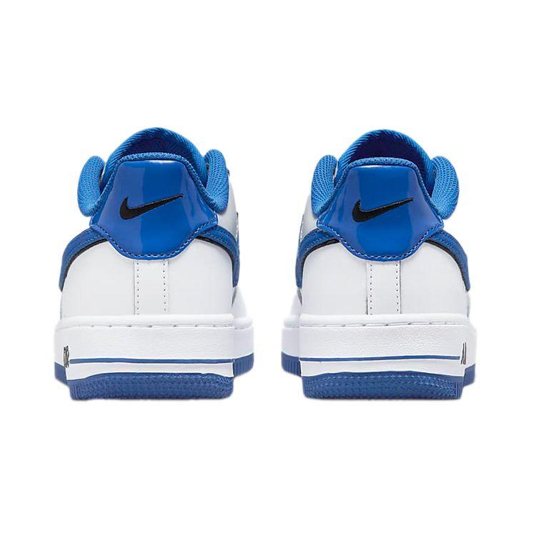 Nike Air Force 1 LV8 GS White Game Royal Kids Sneakers Black DO3809-100