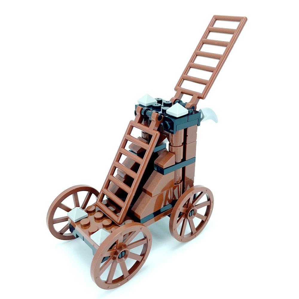 Building Block Medieval Weapon Ancient Siege Ladder Car Ancient War Weapon Scene Ornament