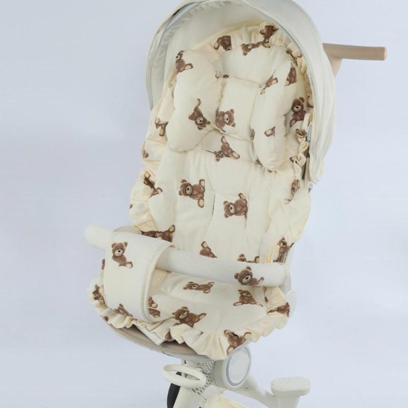 Upgrades Baby Carriage Cushions Not Slip Padding Comfortable Seat Cover Easy Cleaning Suitable for Various Strollers