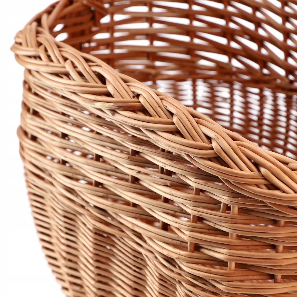 KADAX Cesta de Mimbre Cesta para Setas Compras Picnic Frutas de Mimbre Grande Eco