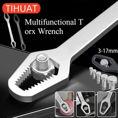 8-24mm Torx Evrensel Anahtar Kendinden Sıkmalı Ayarlanabilir İngiliz Anahtarı Gözlük Tahtası Torx Çift Ağızlı Anahtar Fabrika El Aletleri