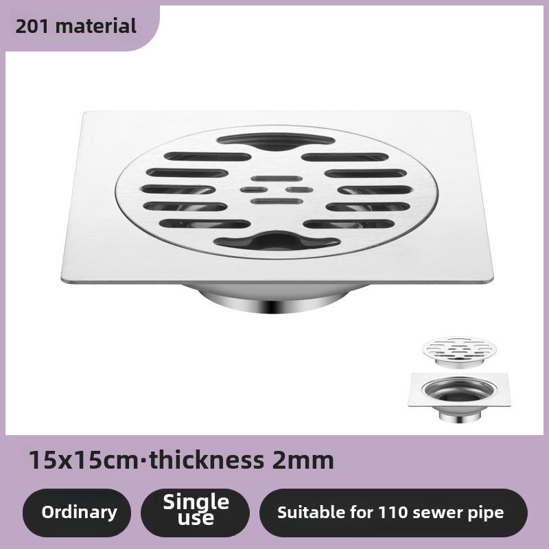 Sifon de podea din oțel inoxidabil 304, deodorant, pentru baie și mașină de spălat