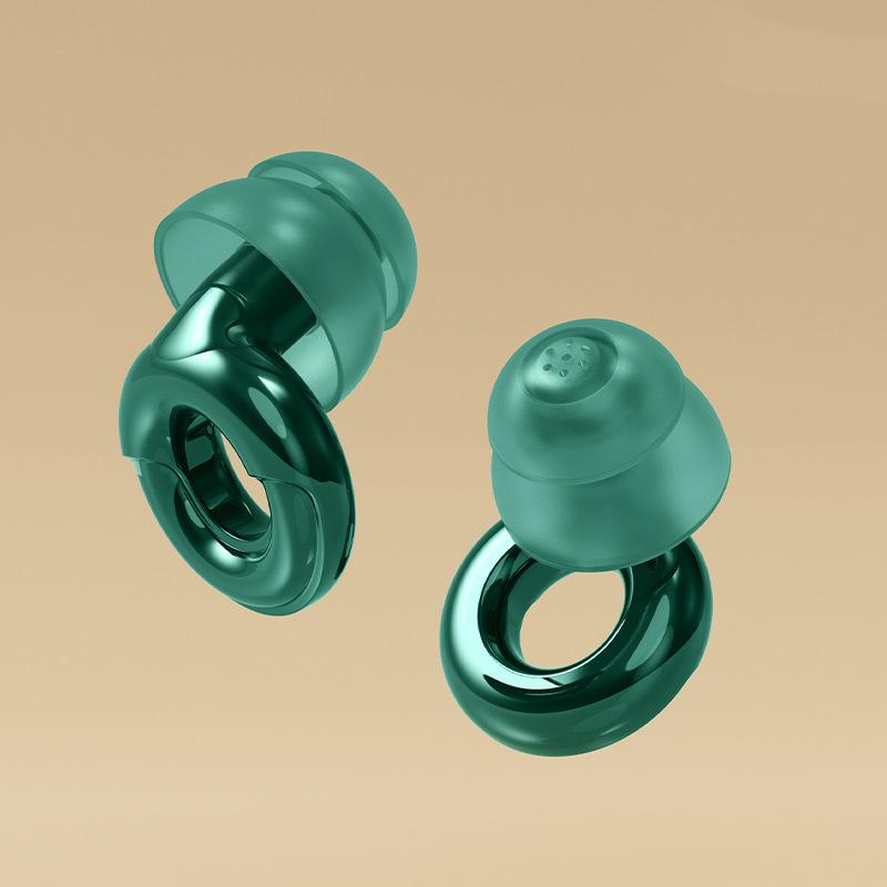 Silicone Ring-Shaped Electroplated Noise-Canceling Earplugs Sound-Isolating And Sound-Reducing Sleep Earplugs For Sleep