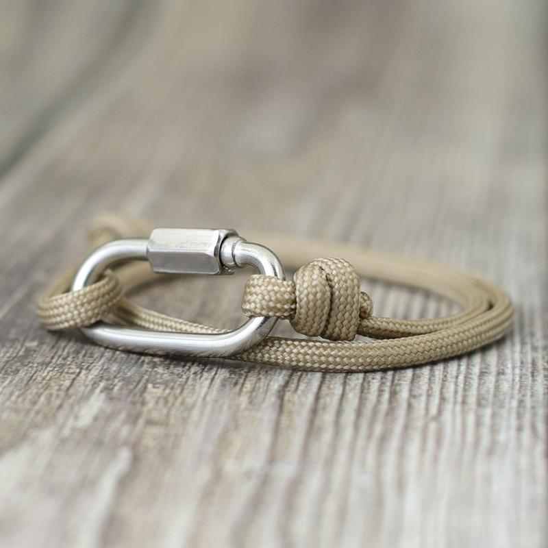 Pulsera de Paracord con Mosquetón Noter Para Hombres Aventura al Aire Libre Pulsera de Rescate de Emergencia Regalo Para Novio Pulsera Hiphop Rock