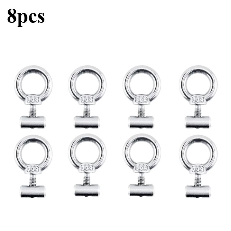 2/4/8Pcs Awning Rail Stoppers Stops Motorhome Campervan Caravan Silver Stainless Steel M4 X 12mm X 6mm Diameter Camper RV Parts