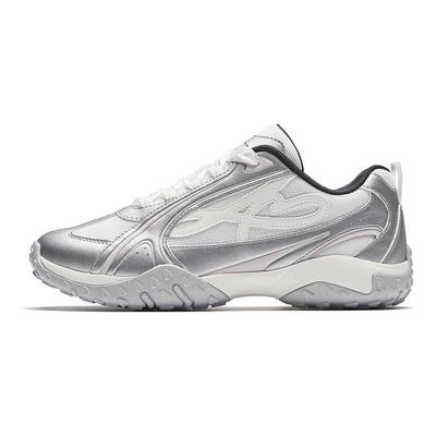 Jump Ballet Style Lightweight Shoes With Detachable Laces Kids Casual Shoes Silver White 922618881-5