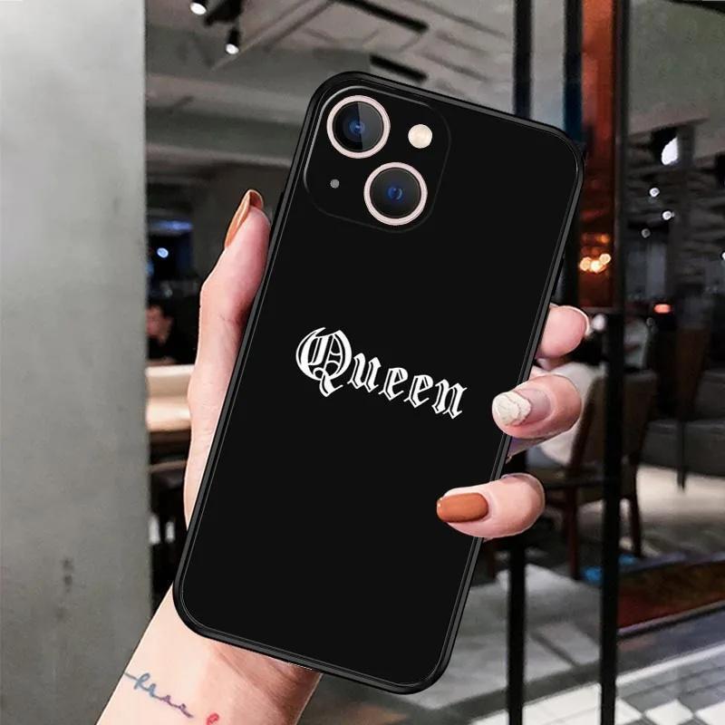 Applicable To Iphone14 Mobile Phone Case King And Queen Couple Crown Mobile Phone Case Hair Painted Anti-Drop Millet