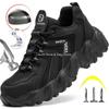 Fashion Platform Safety Shoes Men Women Steel Toe Sneaker Puncture Proof Work Safety Boots Man Construction Work Shoes Breathable 35-48