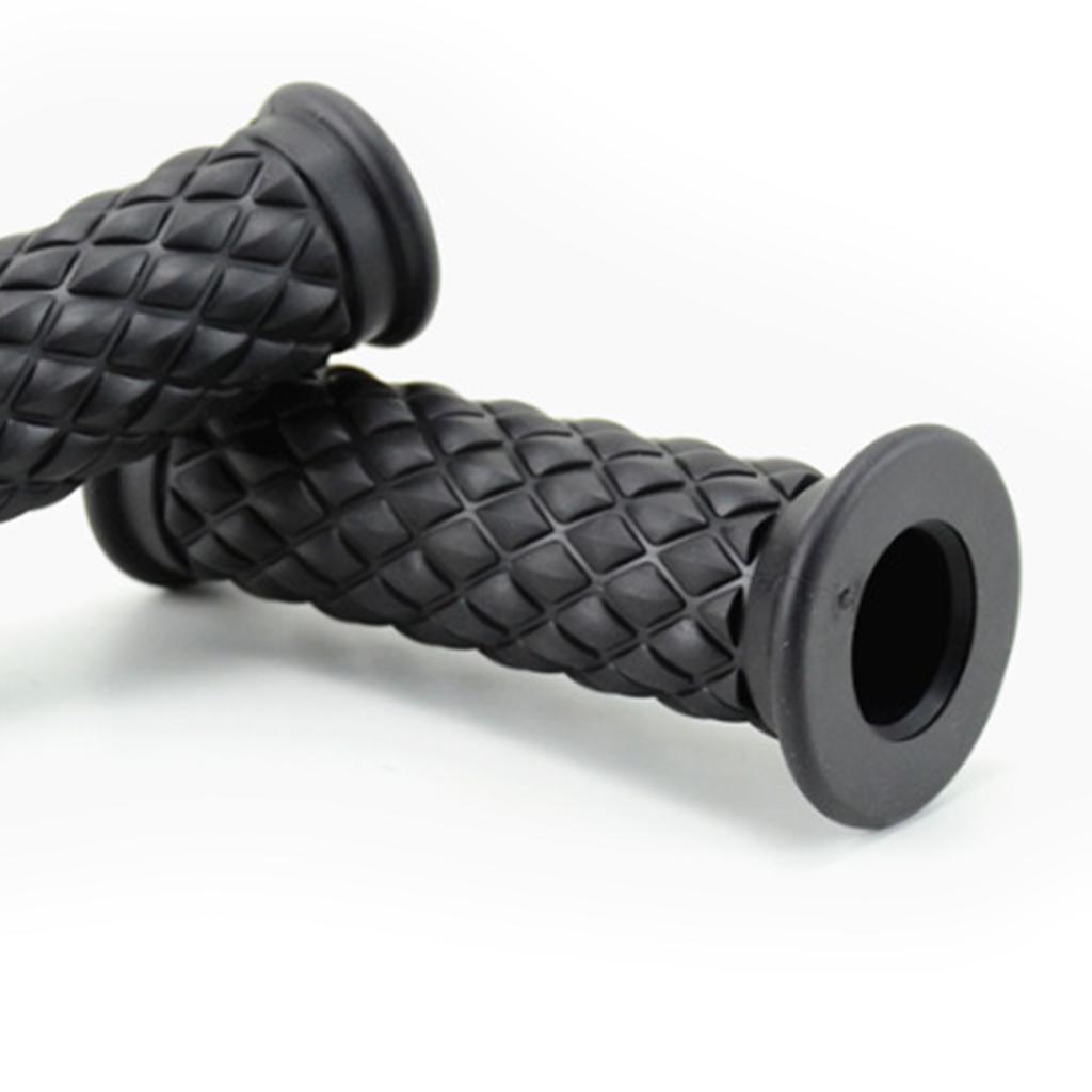 Motocycle Hand Grips Rubber Anti Slip Retro Unique Diamond Design Motocycle Handlebar Grips